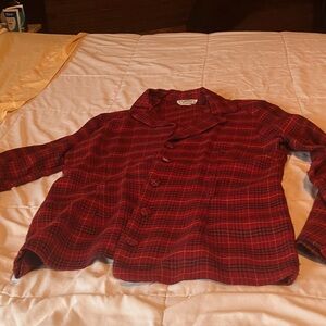 Classic Red Checkered Women's Blazer